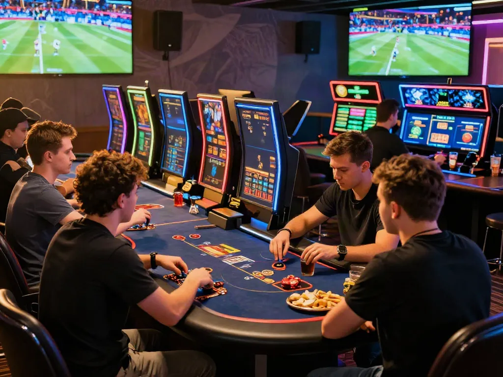 Trải nghiệm chơi game trực tuyến f168 trong không gian casino hiện đại.